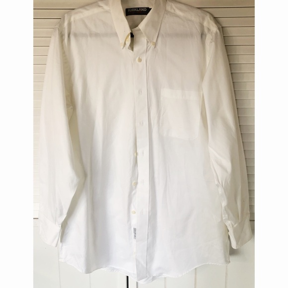 Kirkland Signature Shirts Kirkland White Button Down Casual Dress